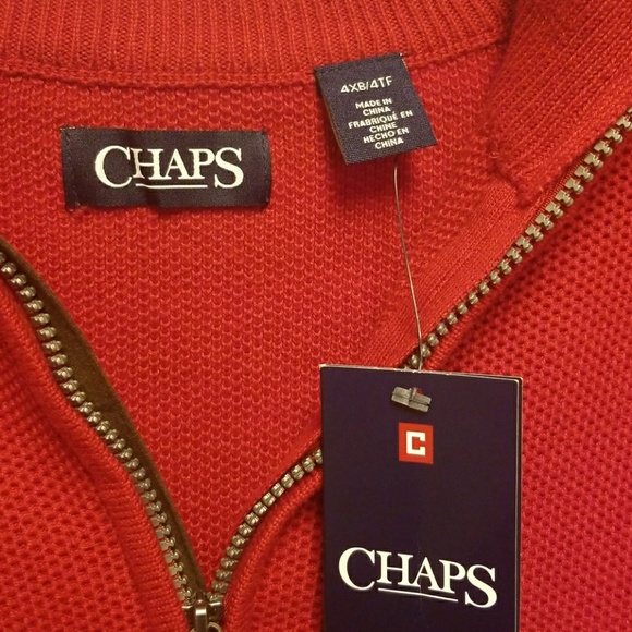 NWT Red Chaps sweater size 4XB/4TF. - Picture 3 of 7